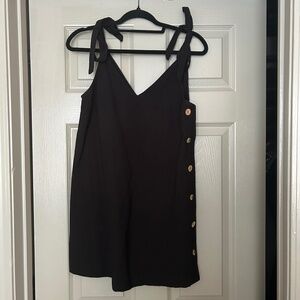 Topshop Sleeveless Black Mini Dress